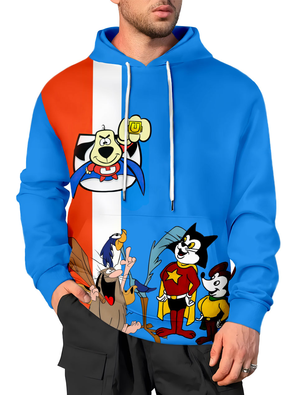 Men's Casual Art Cartoon Graphic Hoodie
