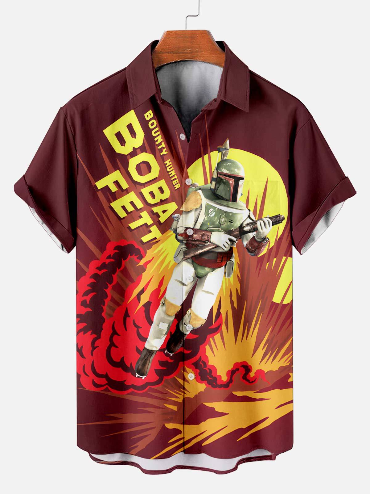[Copy]Men's Vintage Witch Oil Painting Art Halloween Short Sleeve Shirt