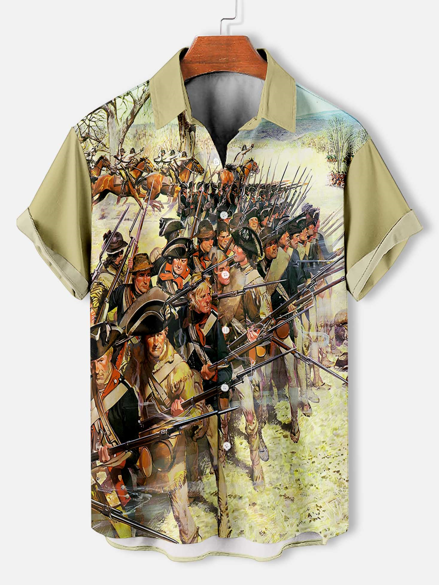 Men's Historical War Illustrated Short Sleeve Shirt