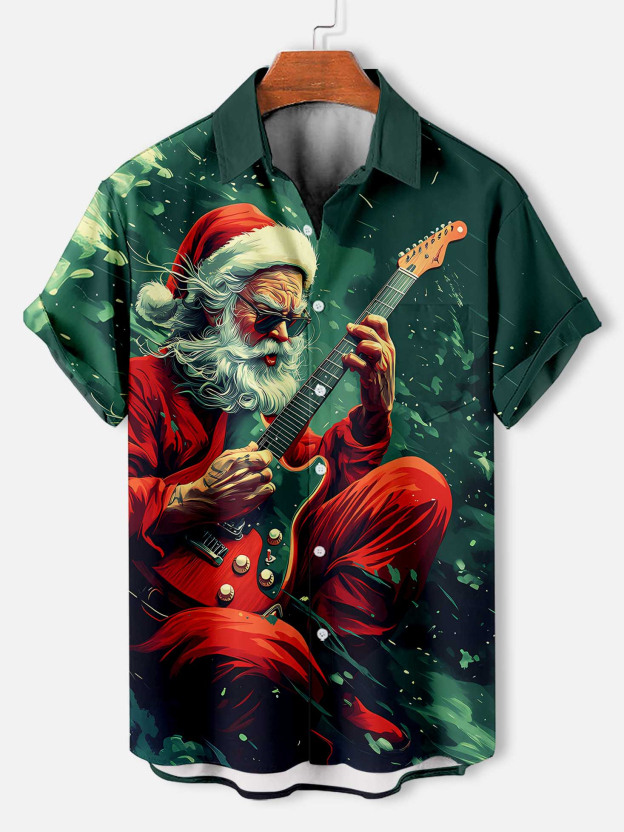 Men's Christmas Graphic Short Sleeve Shirt