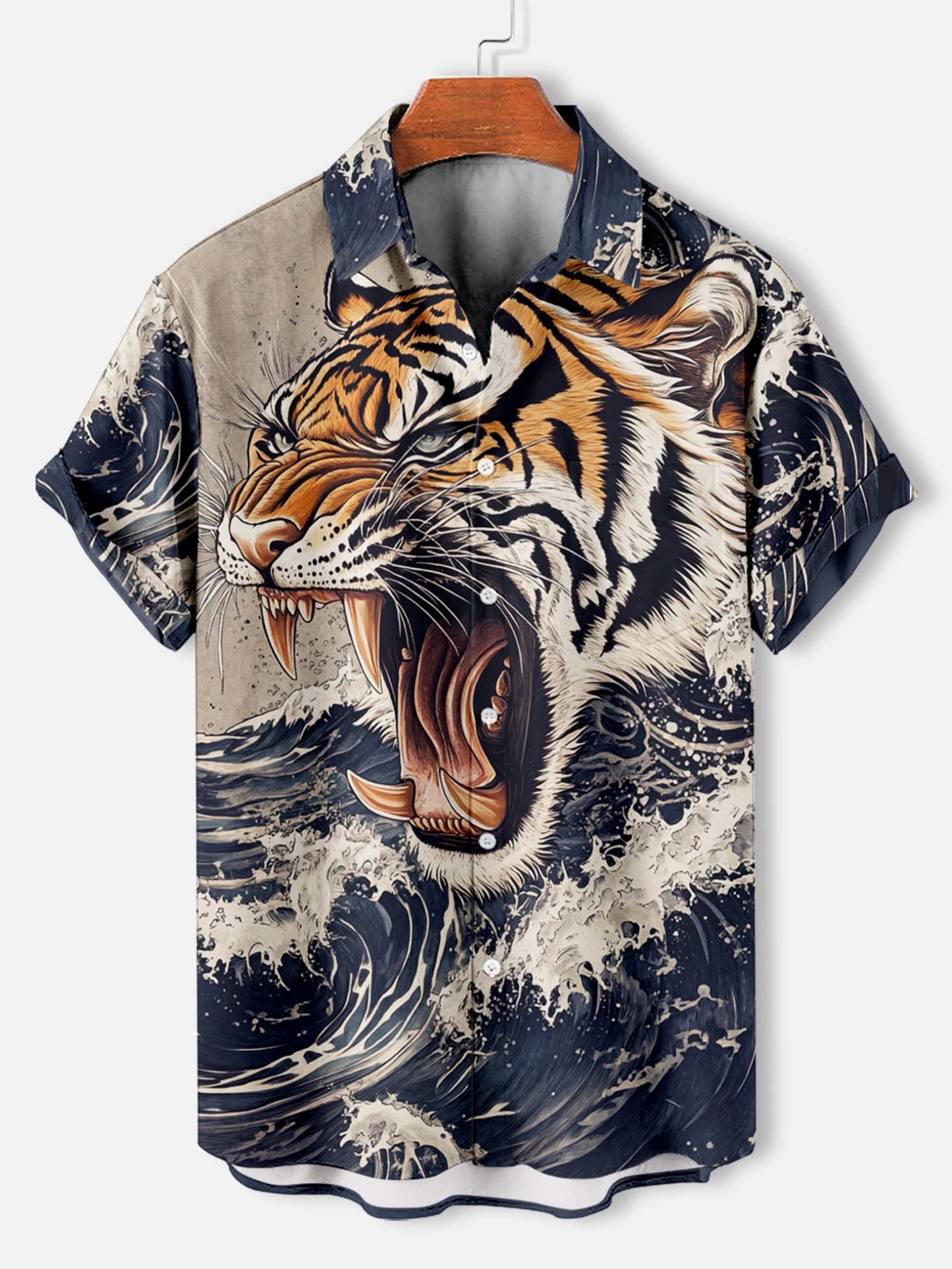 Men's Animal Graphic Short Sleeve Shirt