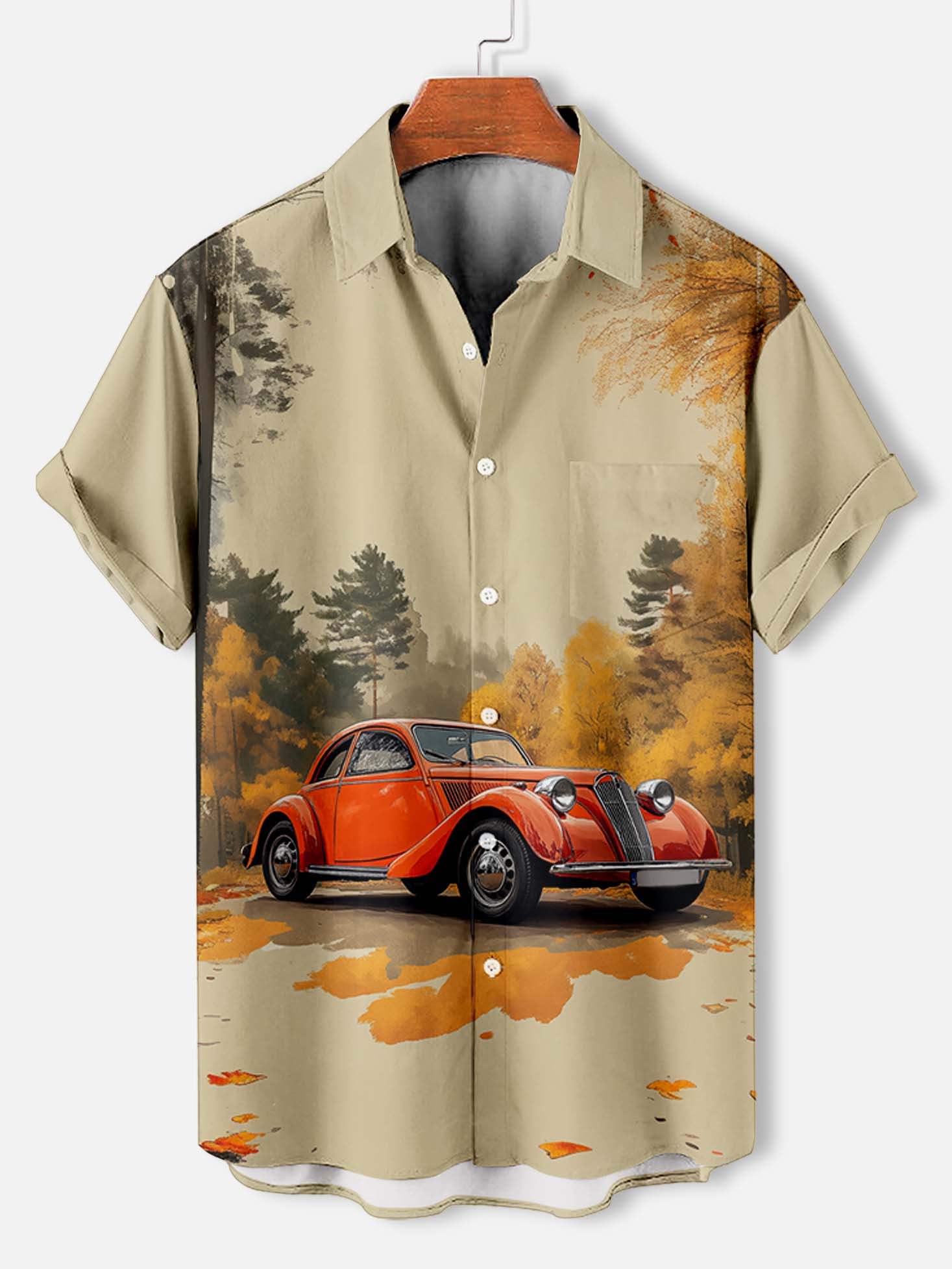 Men's Car Graphic Short Sleeve Shirt
