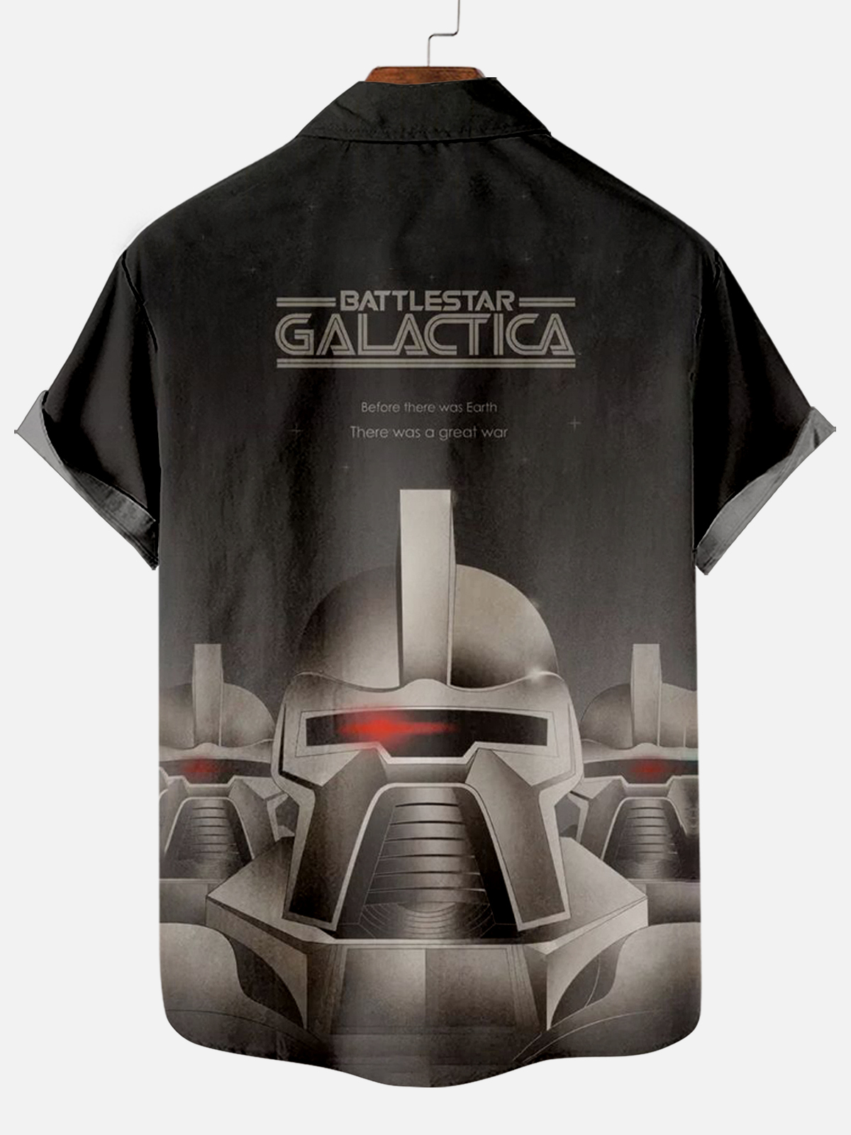 Classic Movie pattern short sleeved shirt