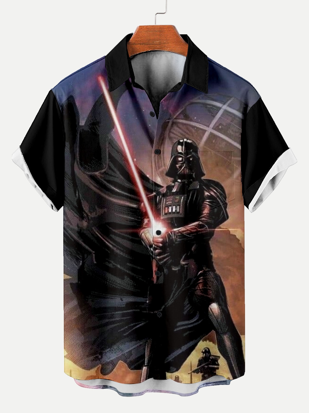  Classic Movie pattern short sleeved shirt