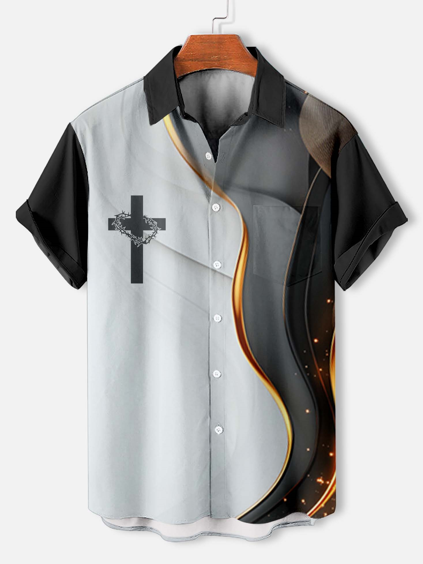 Men's Faith Cross Graphic Short Sleeve Shirt