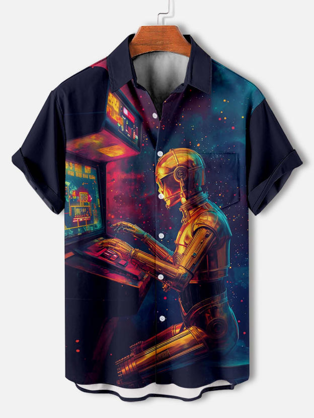 Men's Classic Movie Graphic Short Sleeve Shirt