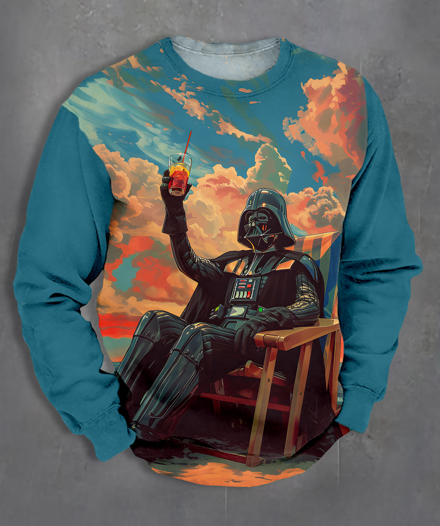 Men's Casual Classic Movie Graphic Long Sleeve Sweater