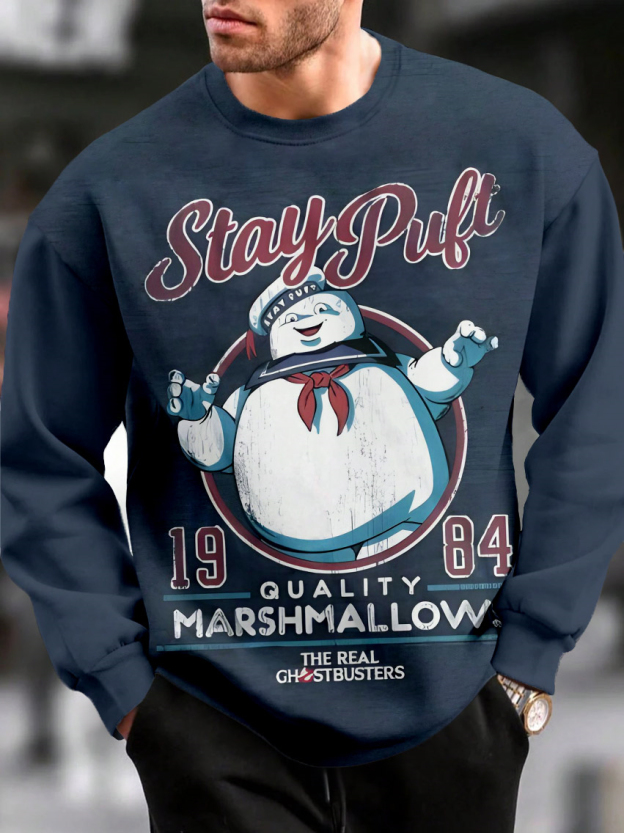 Men's Casual Classic Movie Graphic Long Sleeve Sweater