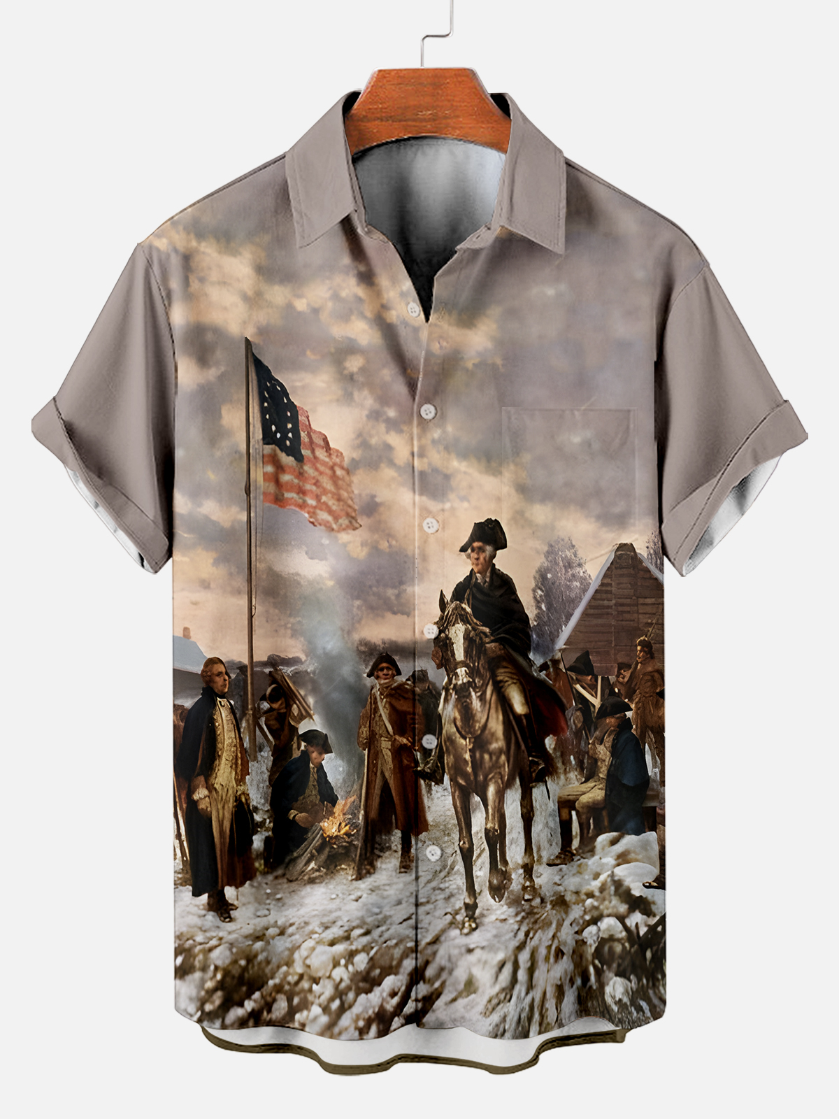 [Copy]Men's Vintage Witch Oil Painting Art Halloween Short Sleeve Shirt