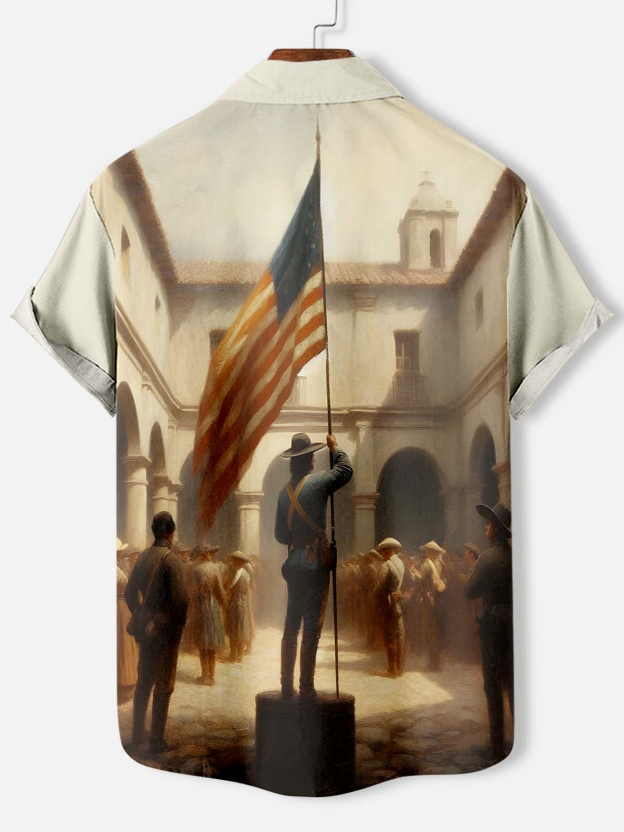 Men's Retro Graphic Short Sleeve Shirt