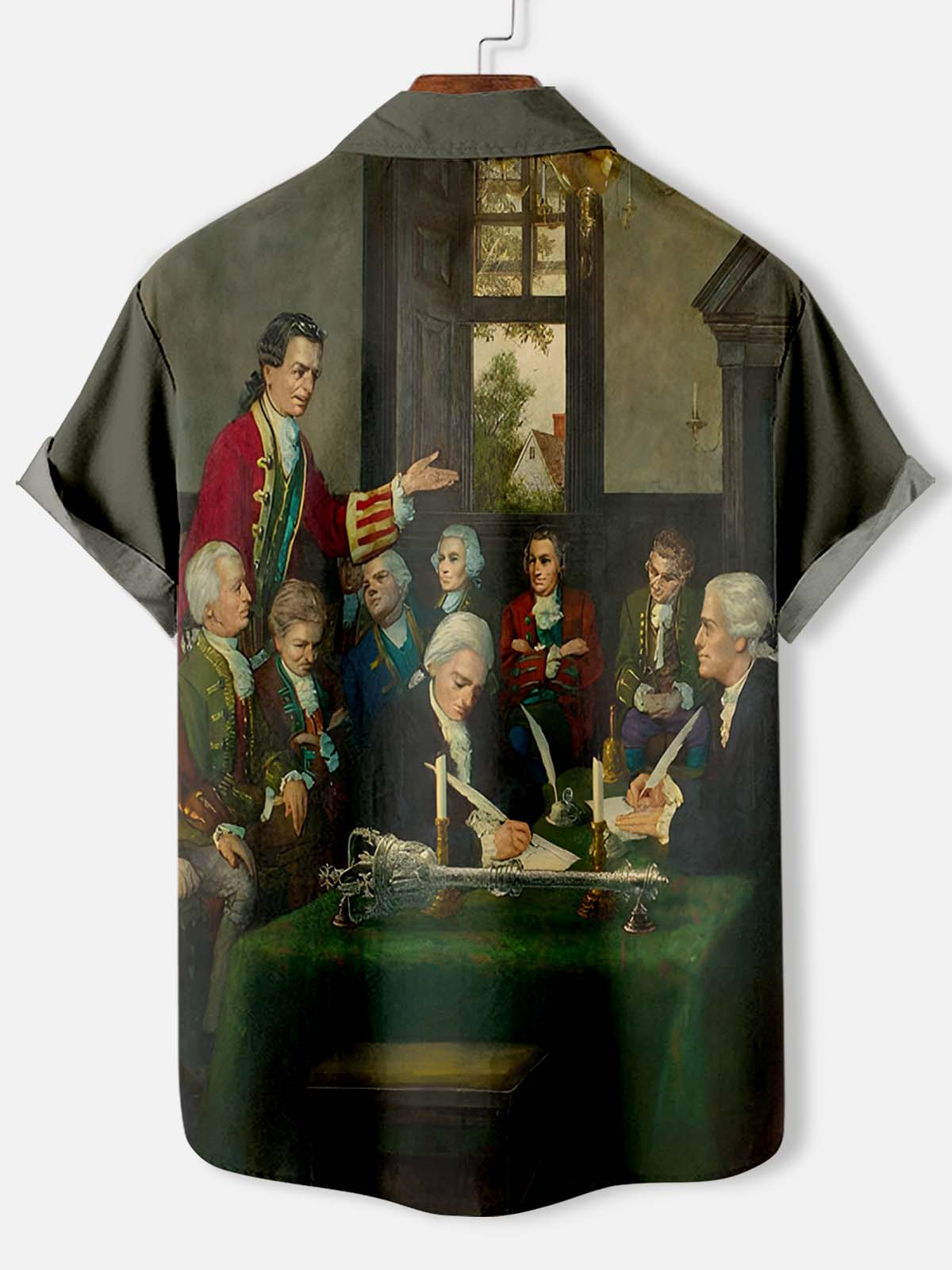 Men's American Revolutionary War Illustration short sleeve shirt