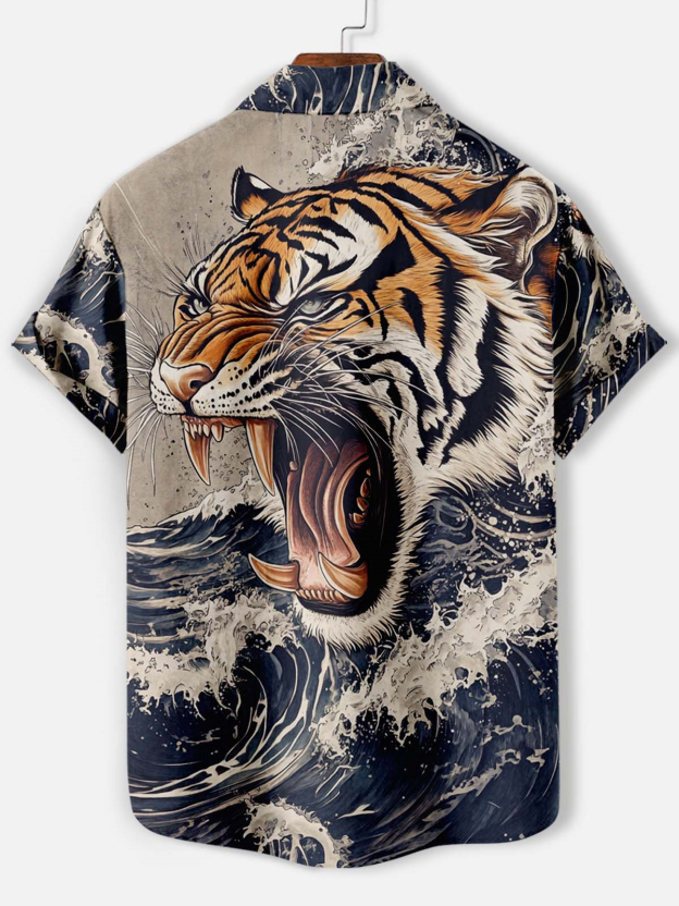 Men's Animal Graphic Short Sleeve Shirt