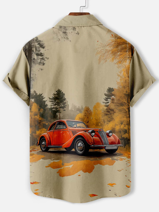 Men's Car Graphic Short Sleeve Shirt