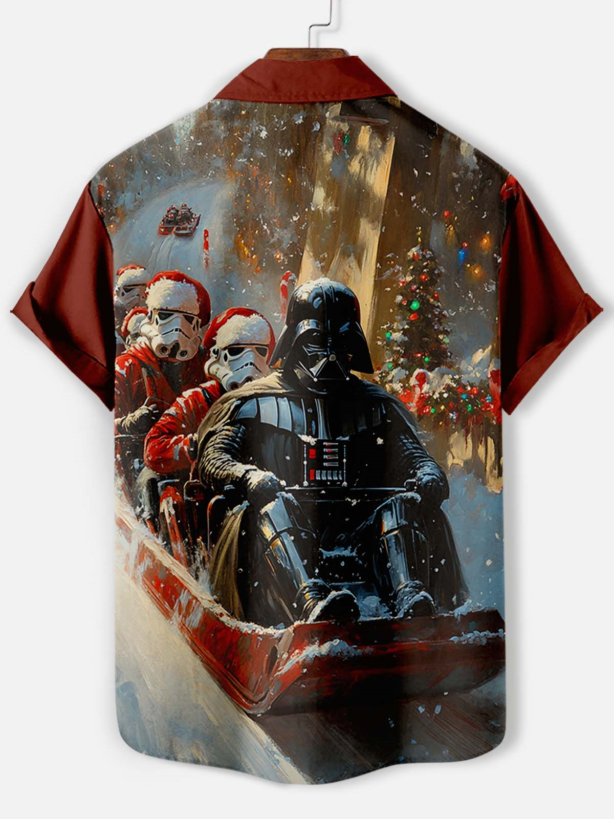 Men's Classic Movie Christmas Graphic Short Sleeve Shirt