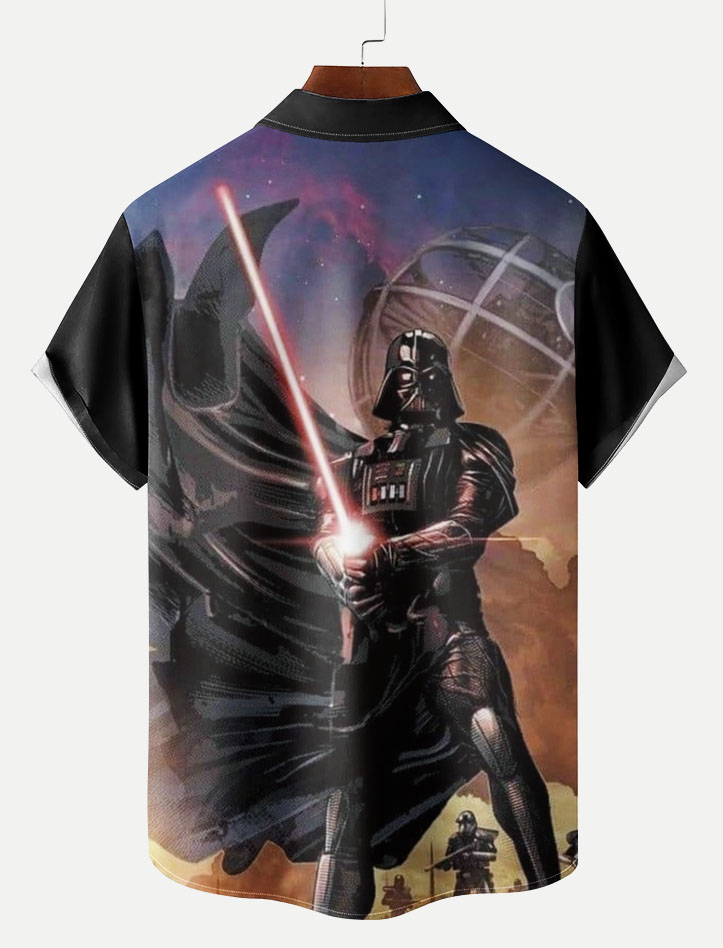  Classic Movie pattern short sleeved shirt