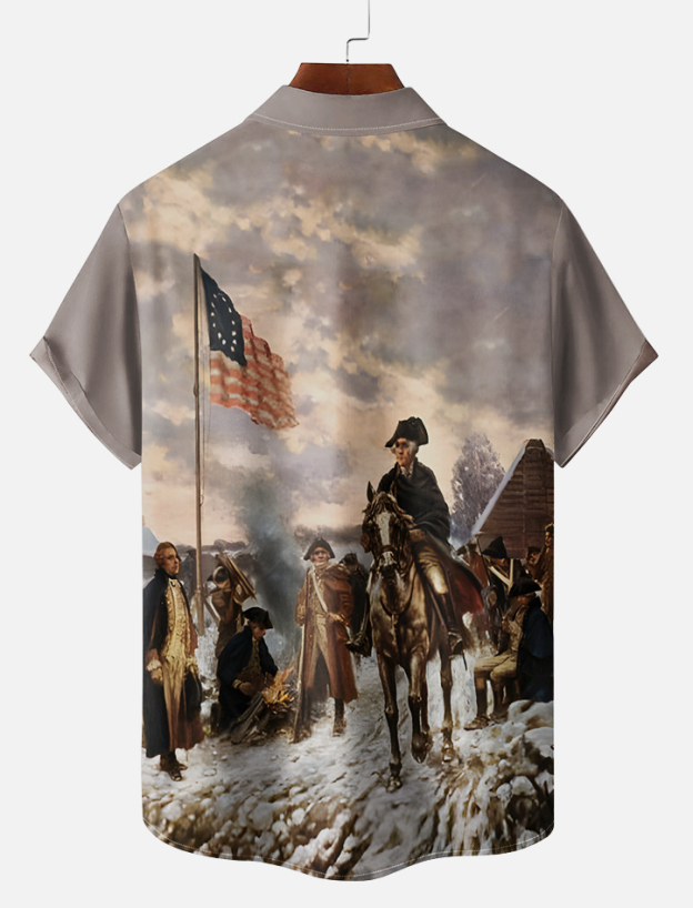 Men's Retro Graphic Short Sleeve Shirt