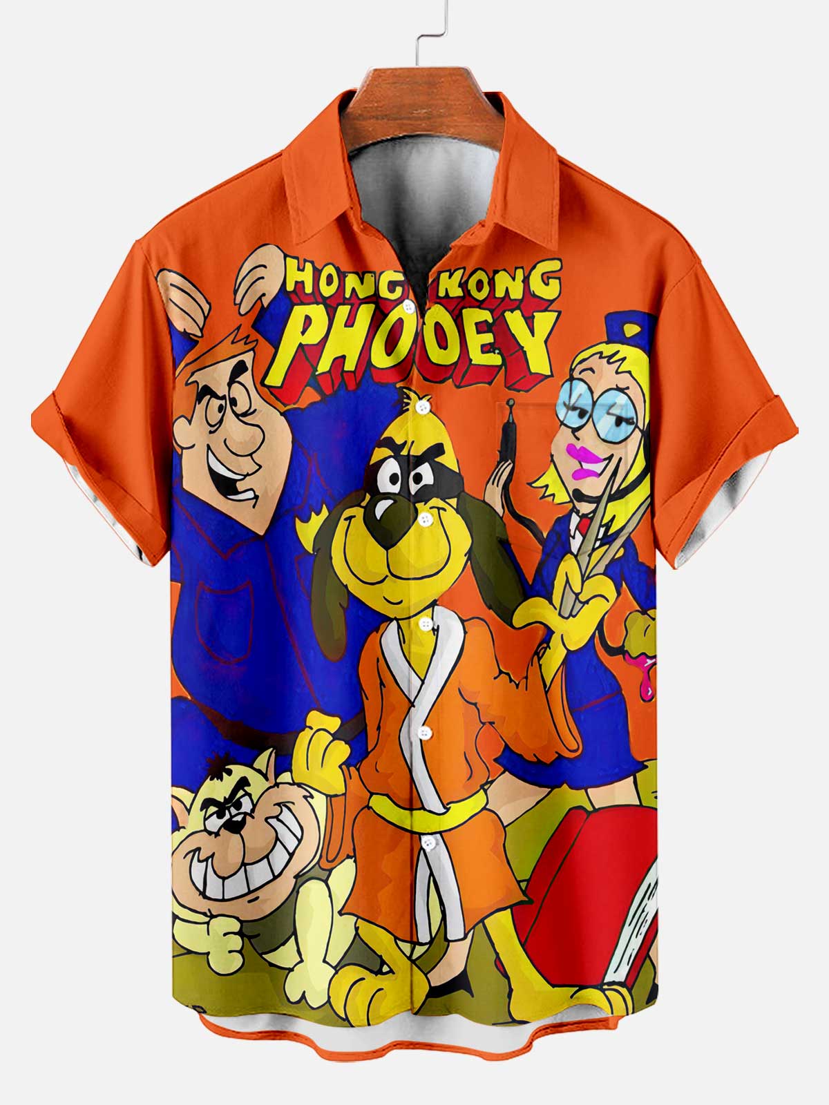 Men's Retro Anime Illustration Short Sleeve Shirt