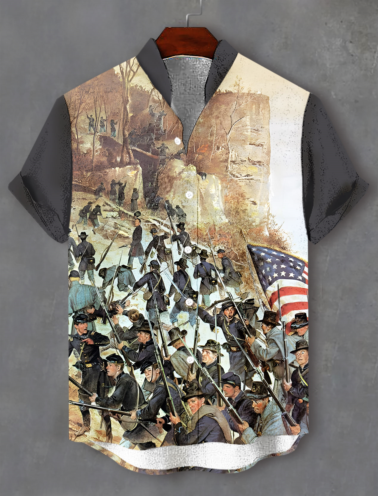 Men's illustration short sleeve shirt