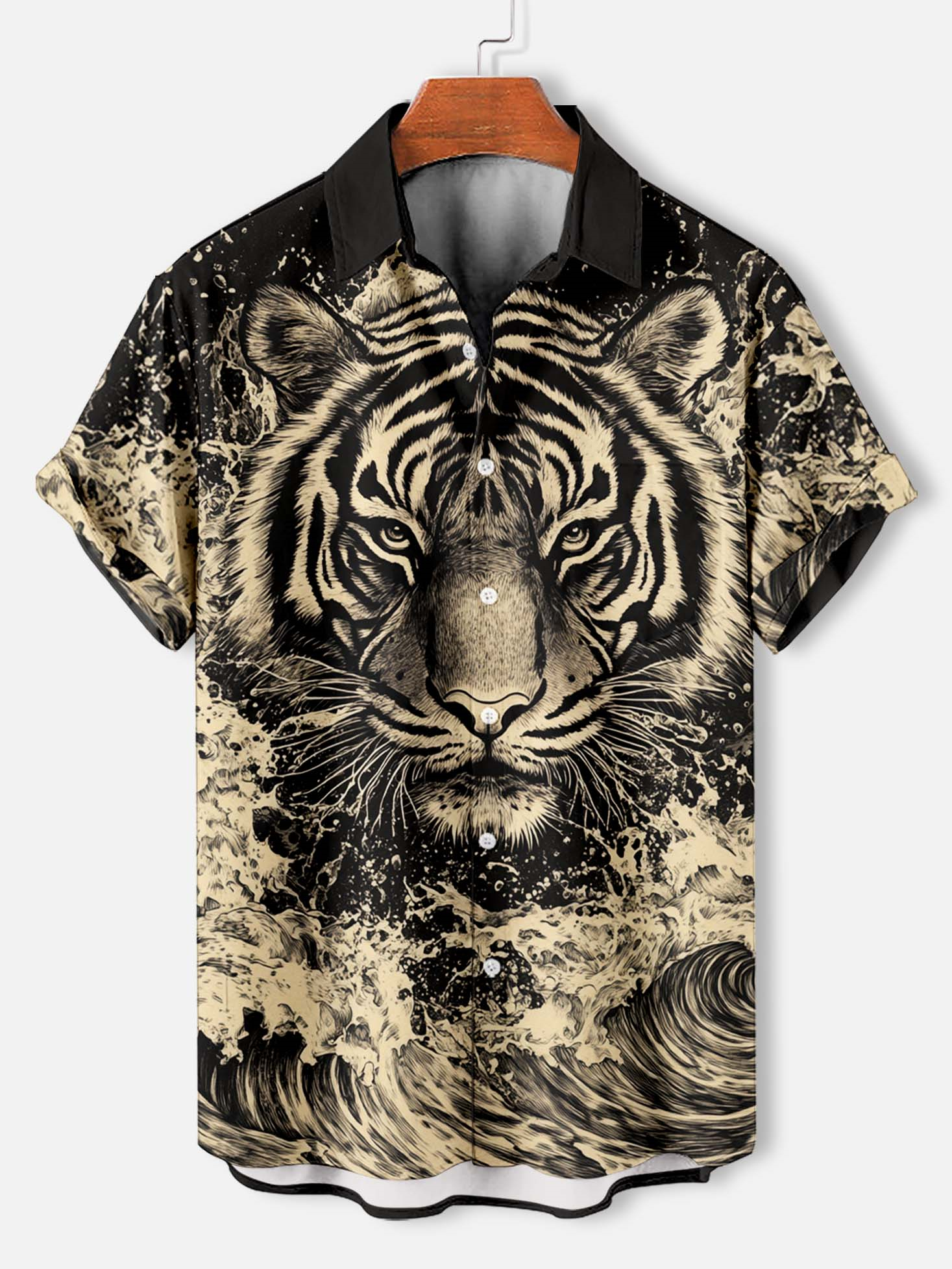 Men's Animal Graphic Short Sleeve Shirt