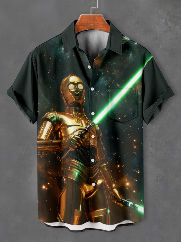 Men's Classic Movie Graphic Short Sleeve Shirt