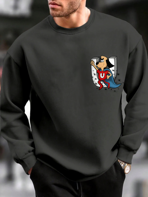 Men's Casual Classic Movie Graphic Long Sleeve Sweater