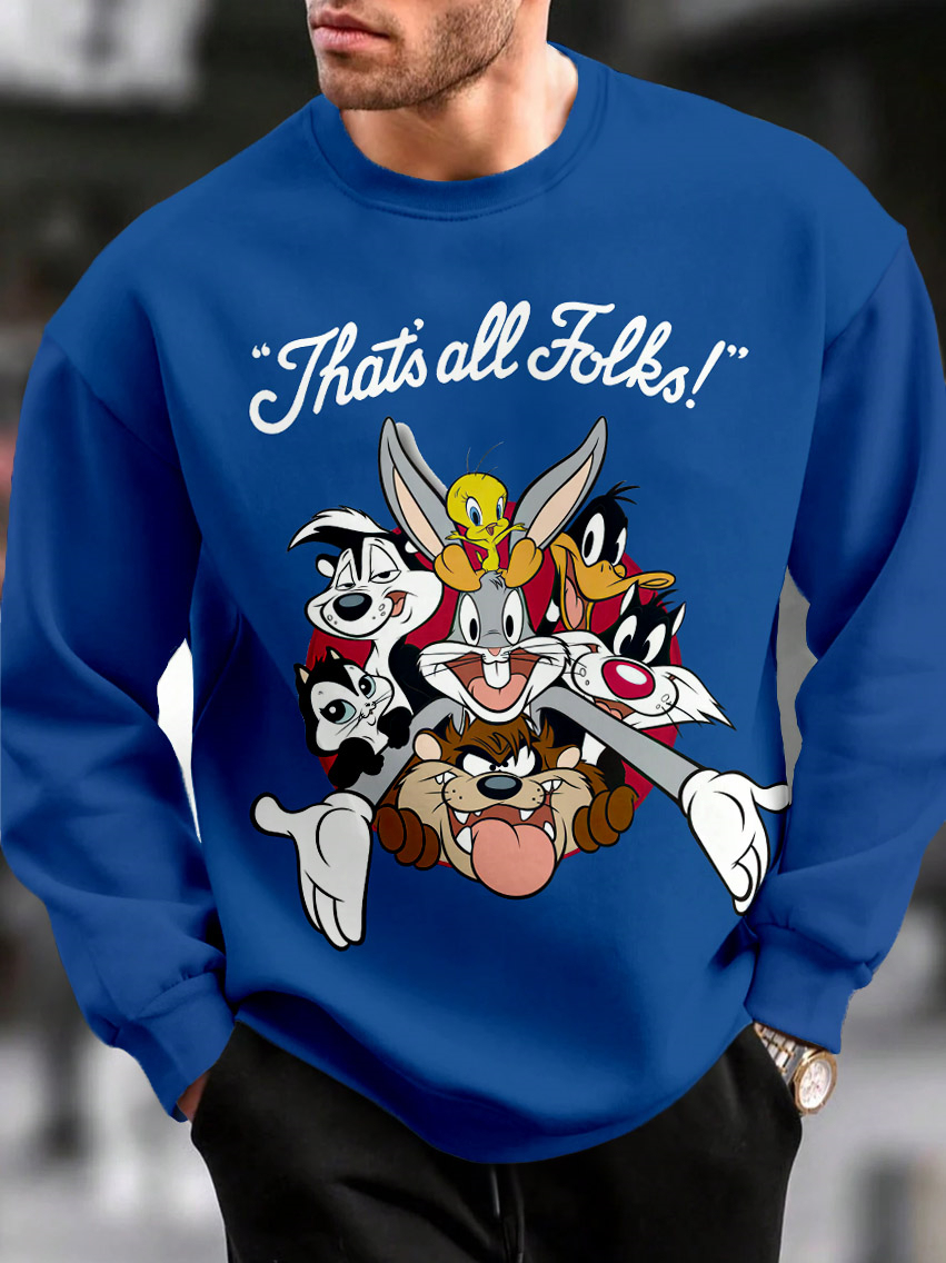 Men's Casual Classic Movie Graphic Long Sleeve Sweater