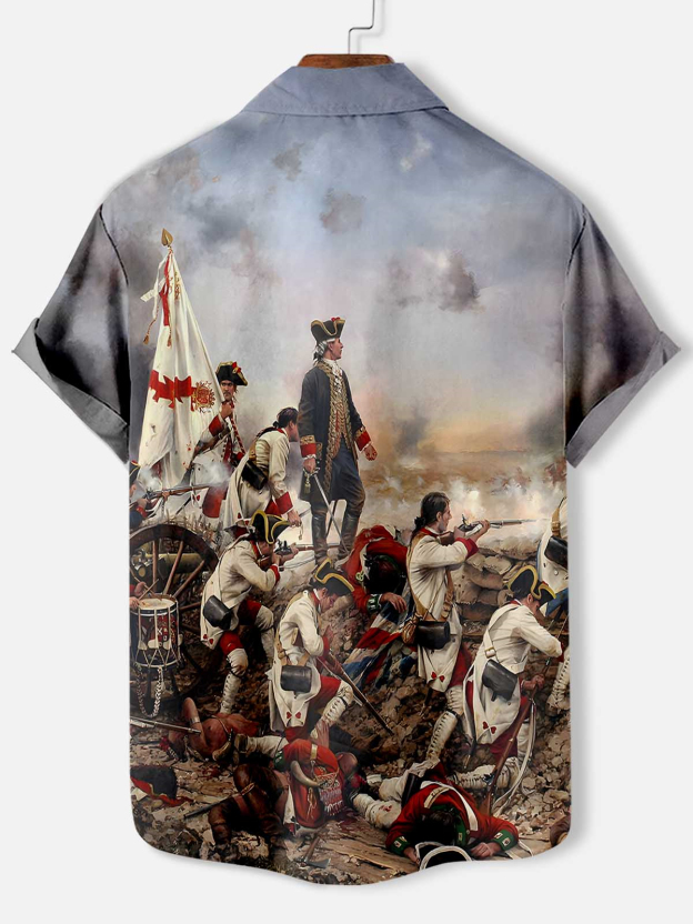 Men's Historical War Illustrated Short Sleeve Shirt