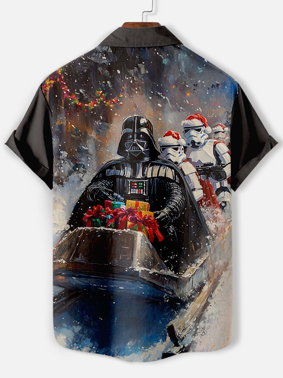 Men's Classic Movie Christmas Graphic Short Sleeve Shirt