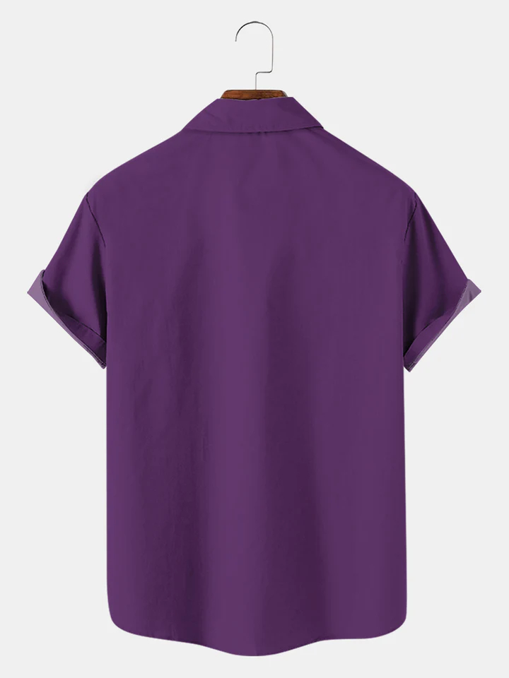 Men's Mardi Gras Elements Graphic Festive Short Sleeve Shirt