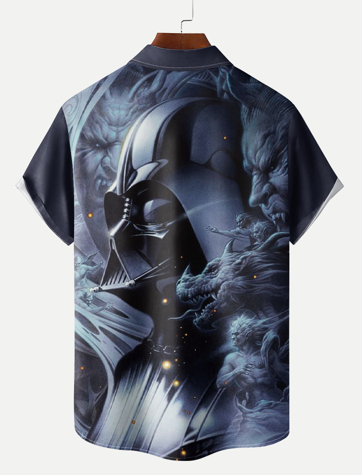  Classic Movie pattern short sleeved shirt