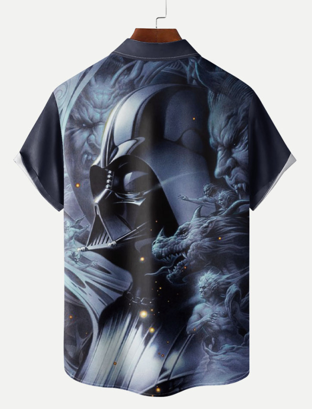  Classic Movie pattern short sleeved shirt