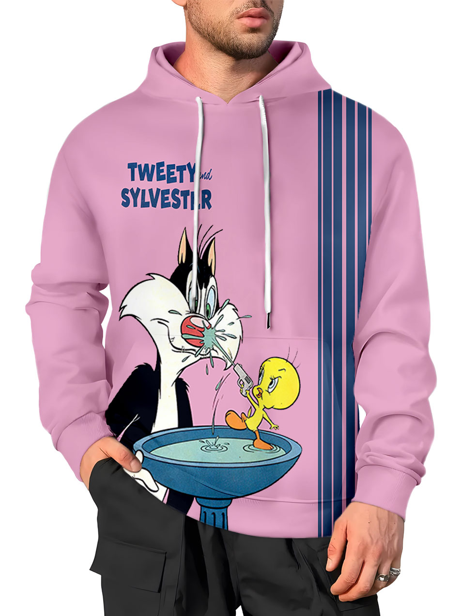 Men's Casual Art Cartoon Graphic Hoodie