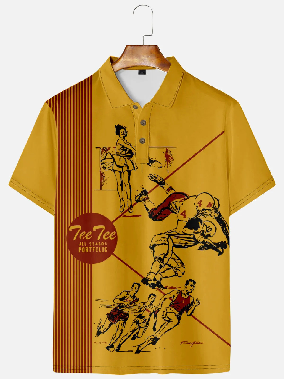 Men's Pee Chee Folder Front Cover Polo Shirt