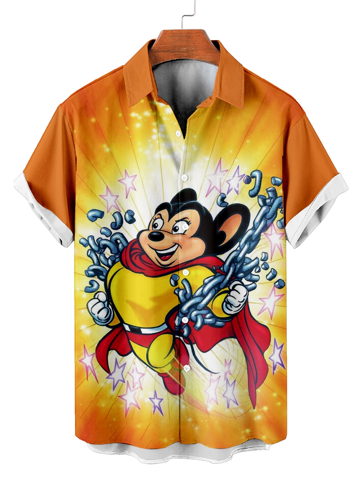 Classic Cartoon pattern short sleeved shirt