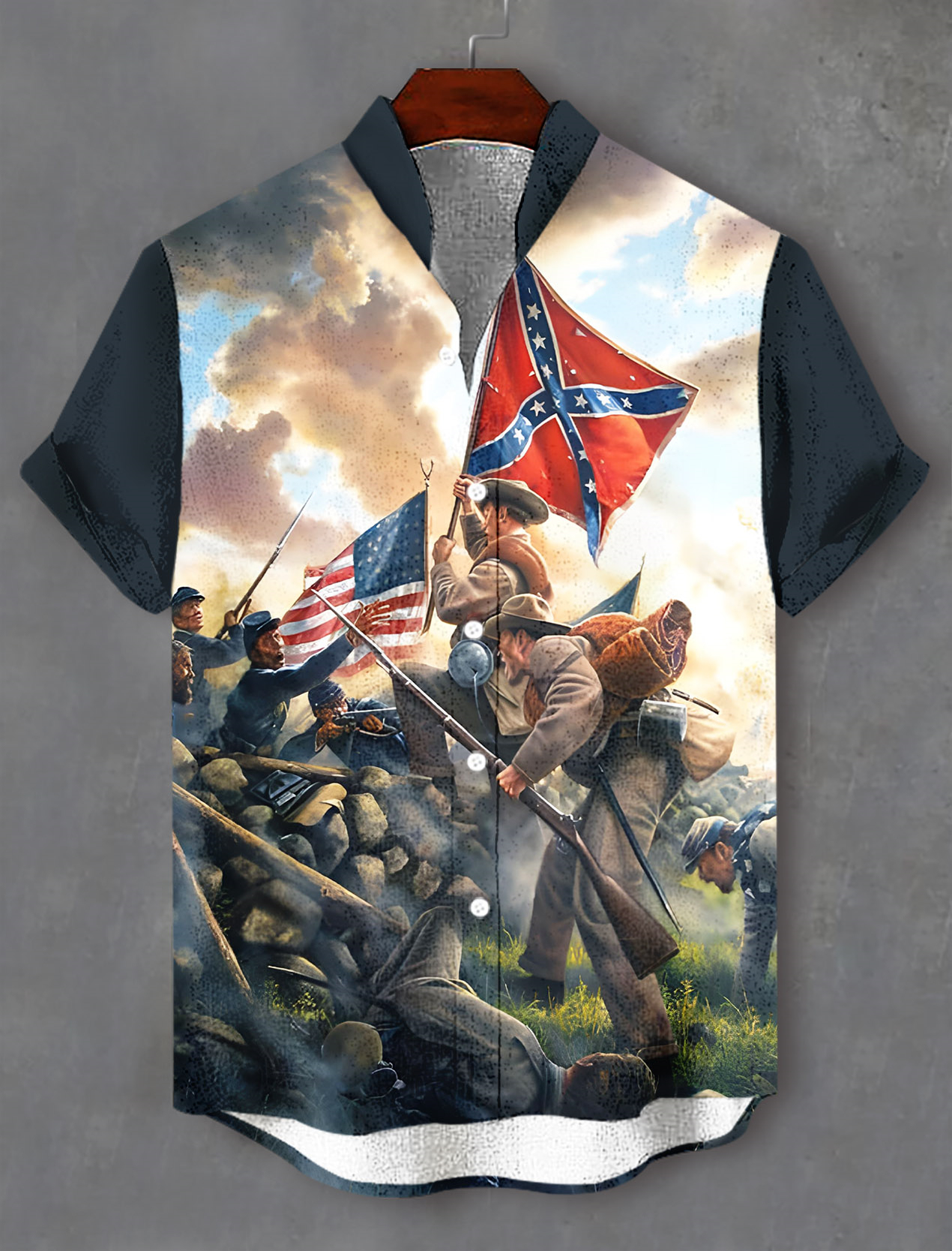 Men's illustration short sleeve shirt