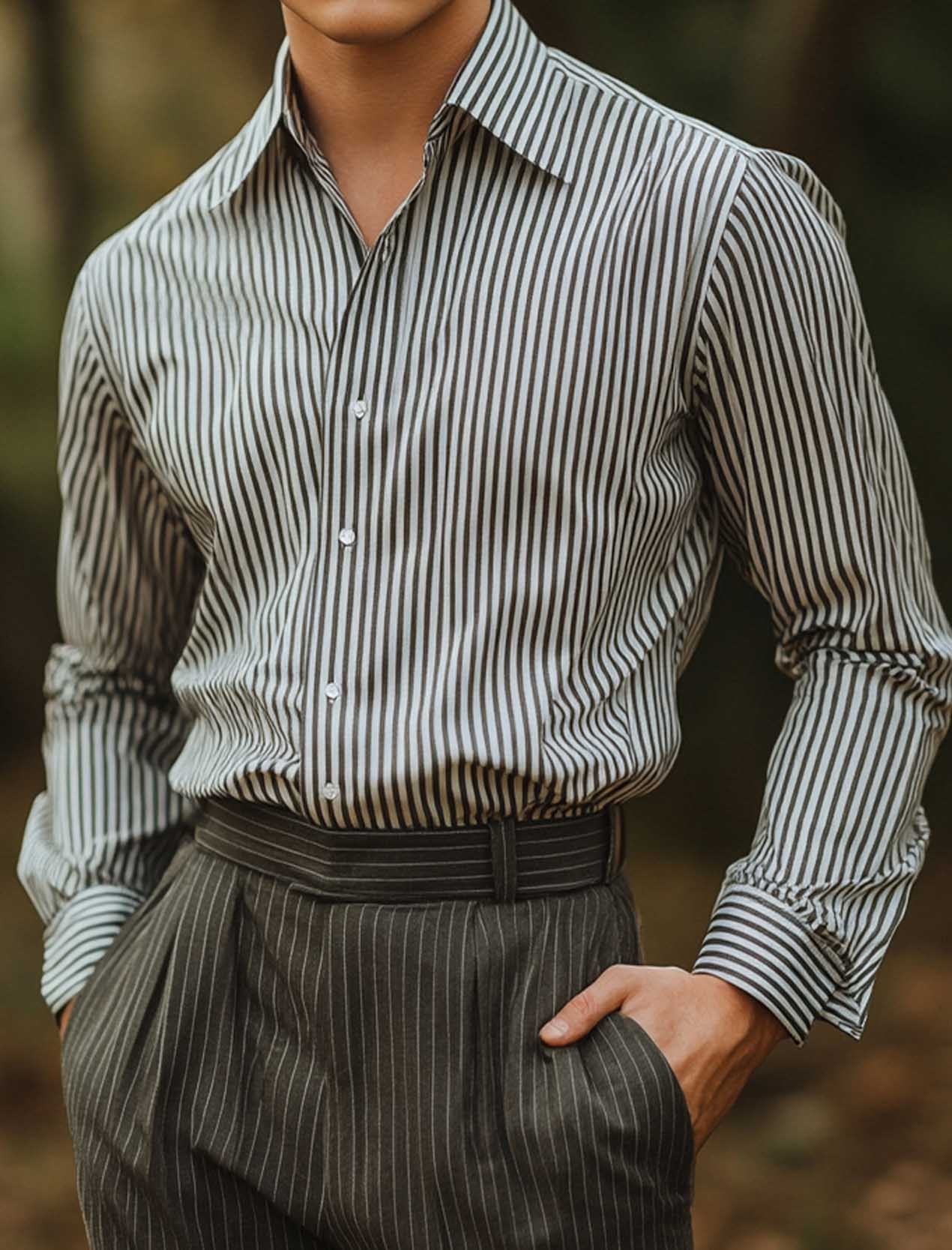 Men's Business Casual Button-Down Shirt