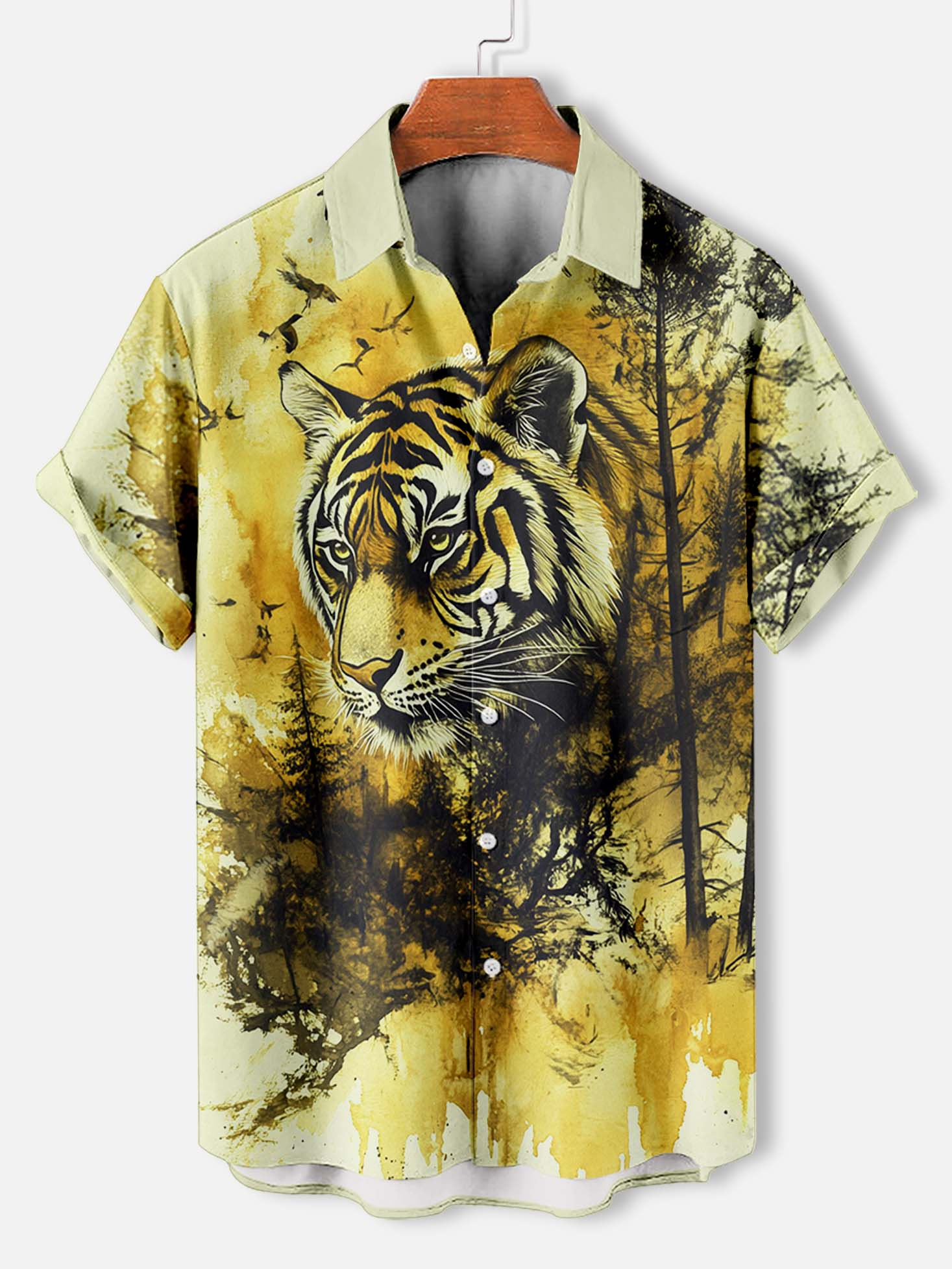 Men's Animal Graphic Short Sleeve Shirt