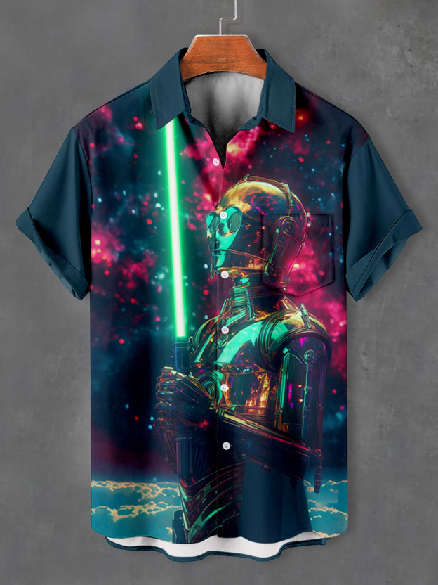 Men's Classic Movie Graphic Short Sleeve Shirt