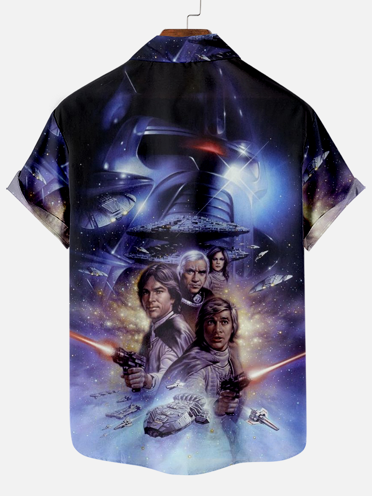 Classic Movie pattern short sleeved shirt