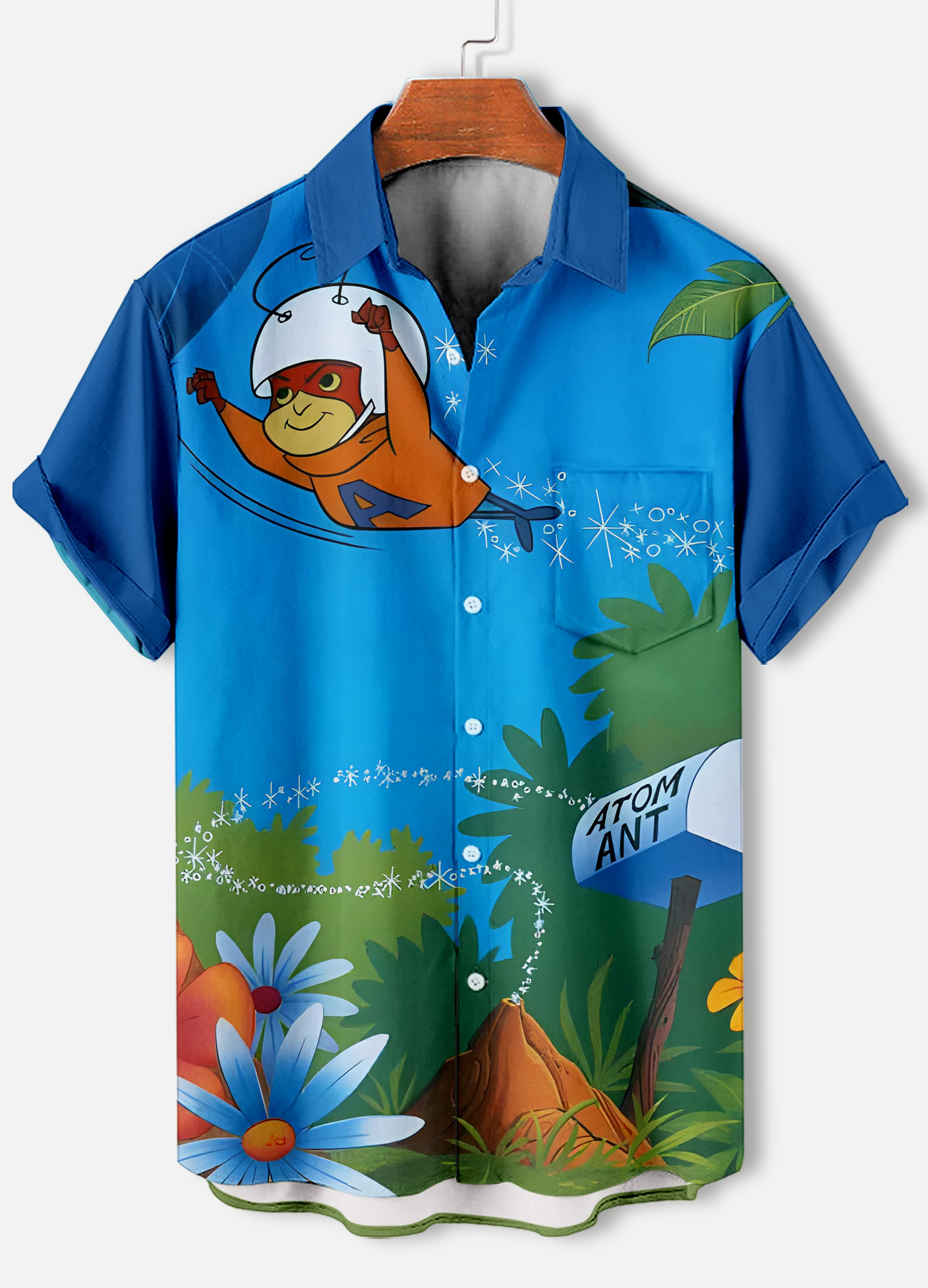Men's Retro Comic Classic Character Graphic Short Sleeve Shirt