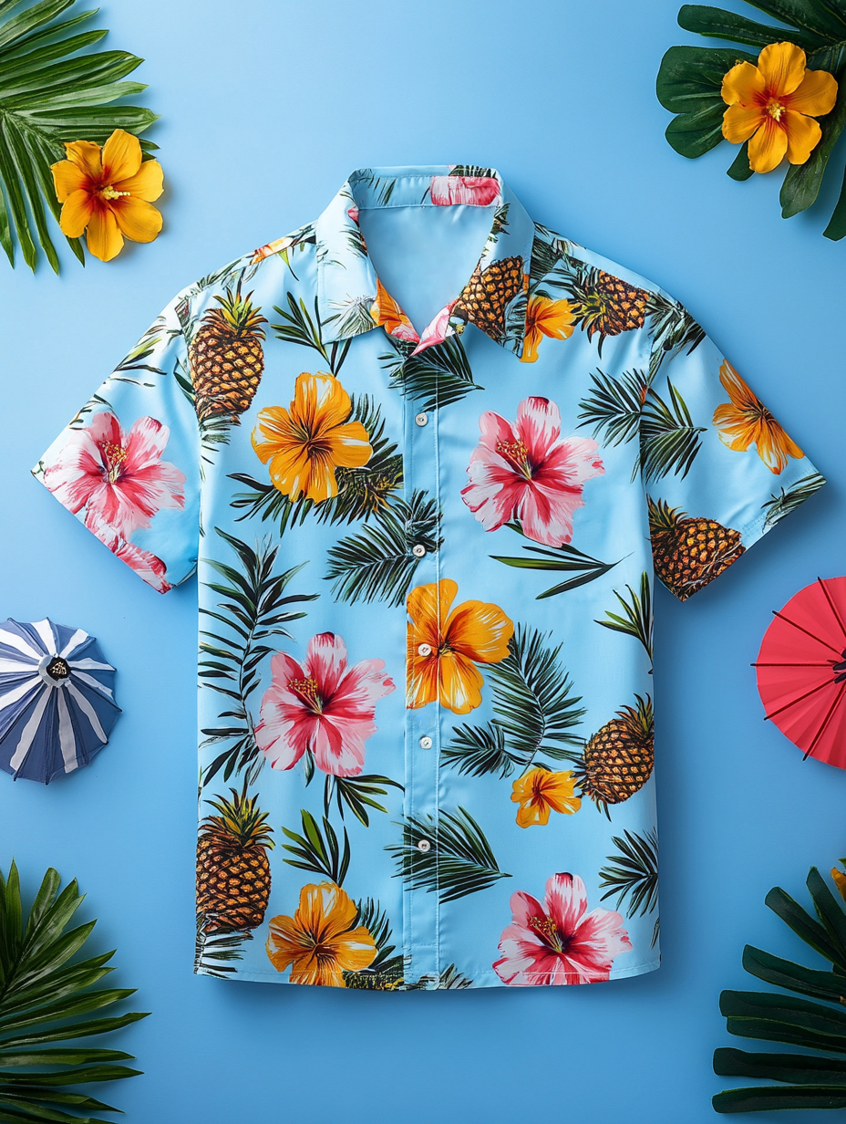 Men's Hawaiian Casual Short Sleeve Shirt