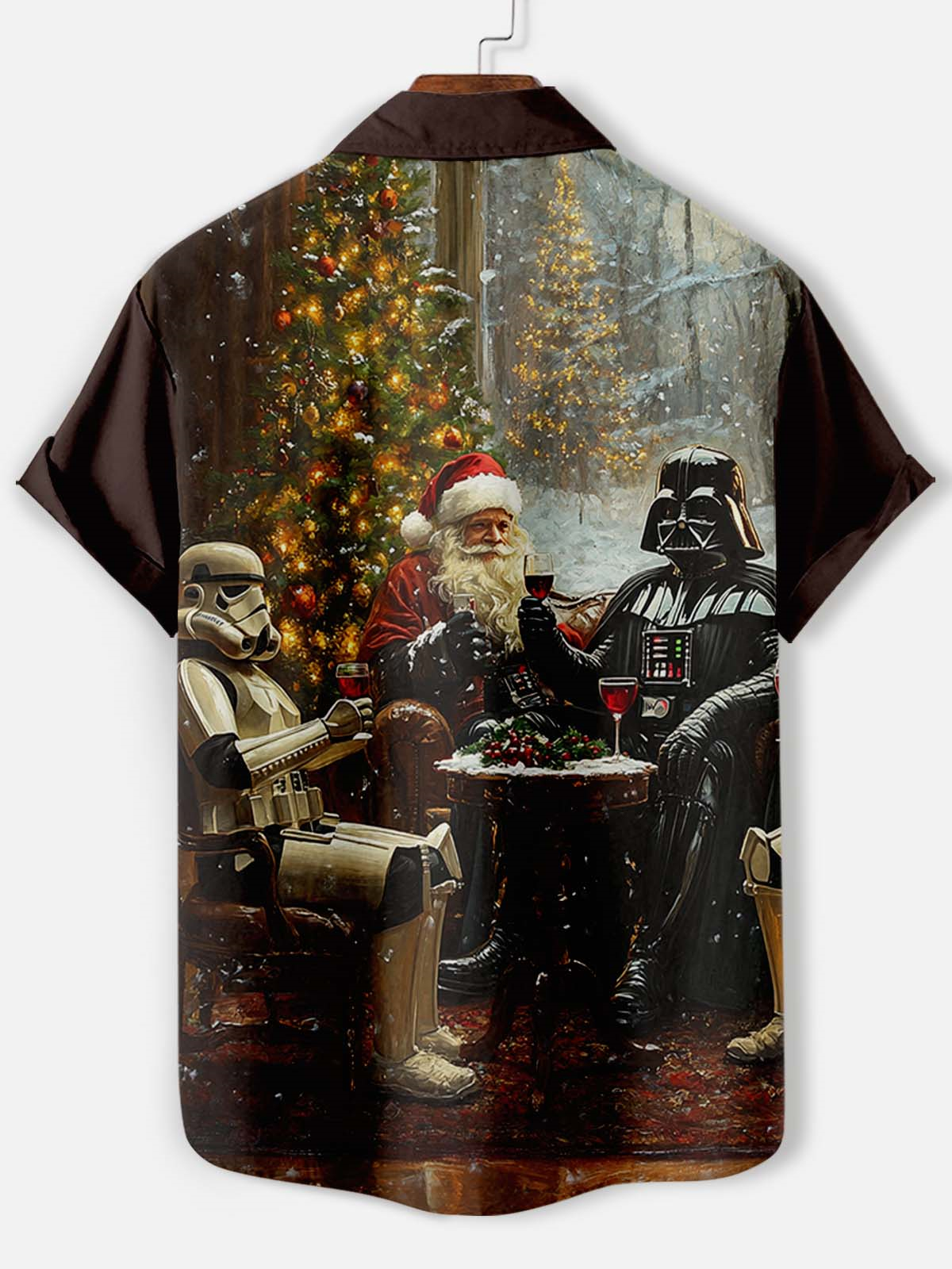 Men's Classic Movie Christmas Graphic Short Sleeve Shirt