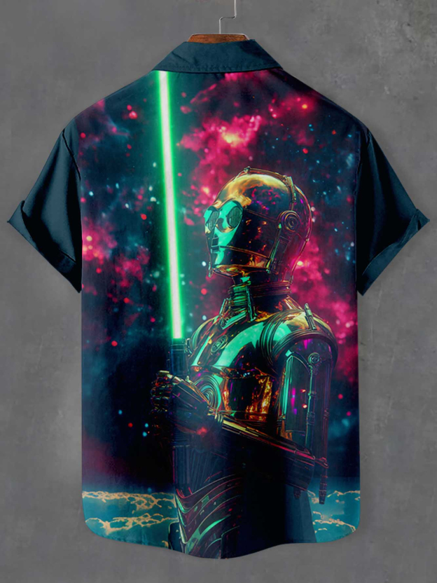 Men's Classic Movie Graphic Short Sleeve Shirt