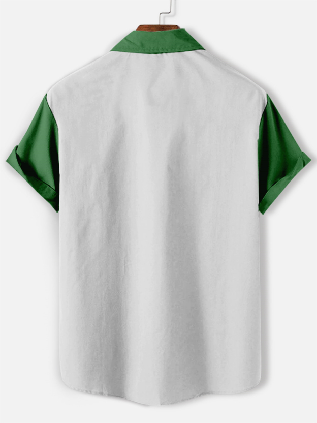 Men's Casual St. Patrick's Day Graphic Short Sleeve Shirt