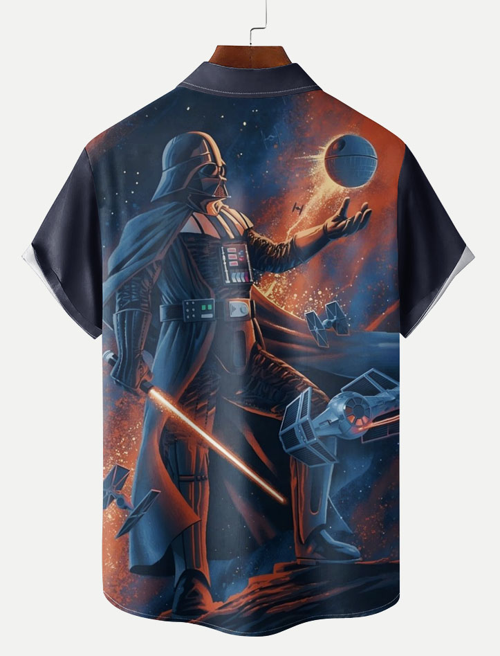  Classic Movie pattern short sleeved shirt