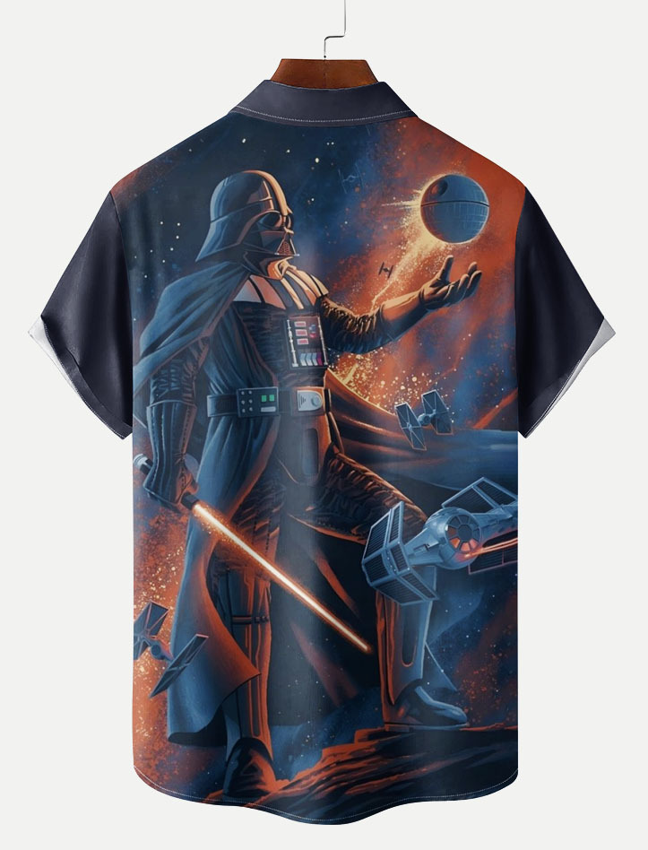  Classic Movie pattern short sleeved shirt