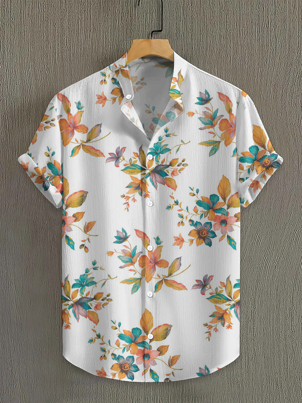 Men's Short Refreshing elegant hawaii Sleeve Shirt