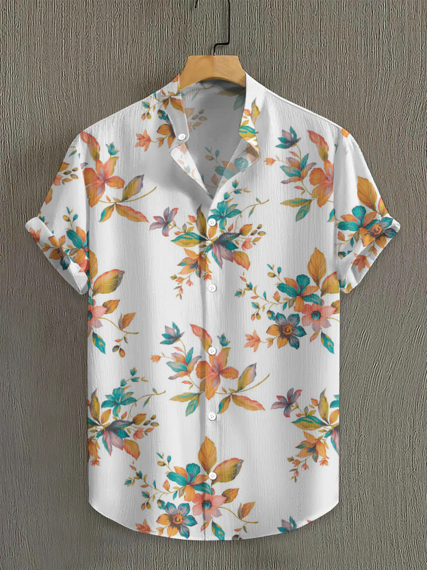 Men's Short Refreshing elegant hawaii Sleeve Shirt