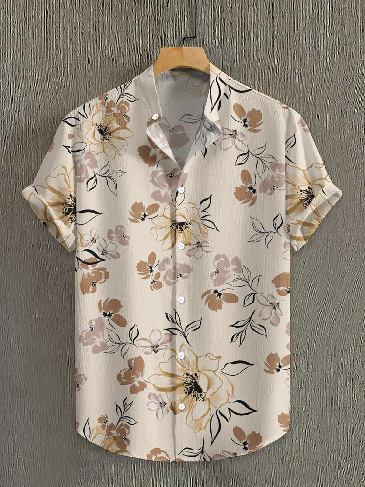 Men's Short Refreshing elegant hawaii Sleeve Shirt