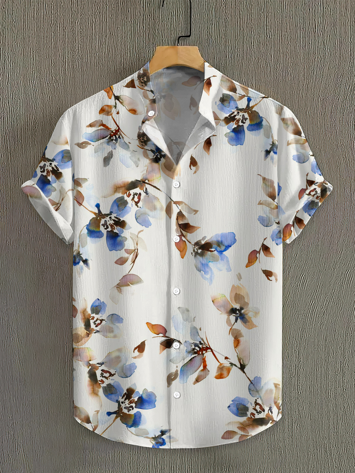 Men's Short Refreshing elegant hawaii Sleeve Shirt